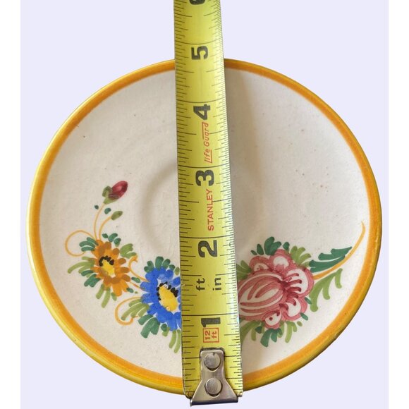 Flat Cup & Saucer Set with hand painted Flowers - Picture 12 of 12